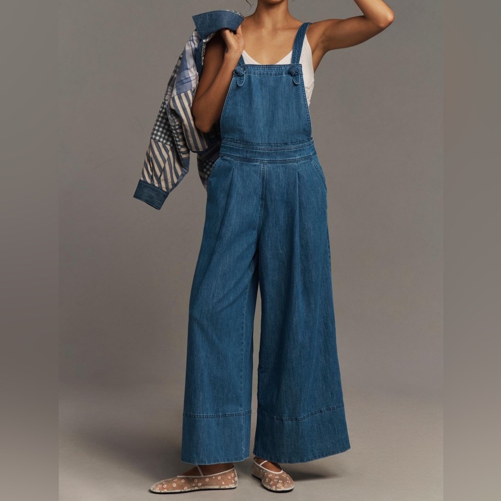 Anthropologie/Maeve Pinafore Denim Jumpsuit size XS